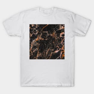 Dark marble with orange T-Shirt